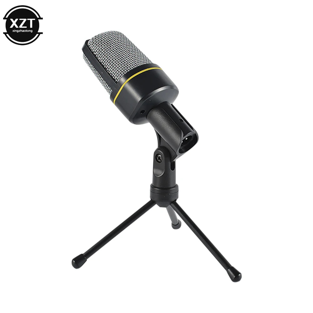 Professional 3.5mm Condenser Microphone with Tripod Stand