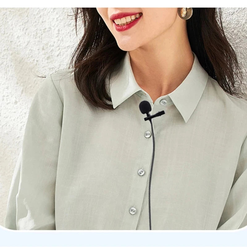 Mini Lavalier Lapel Mic – USB, 3.5mm, Type-C Available