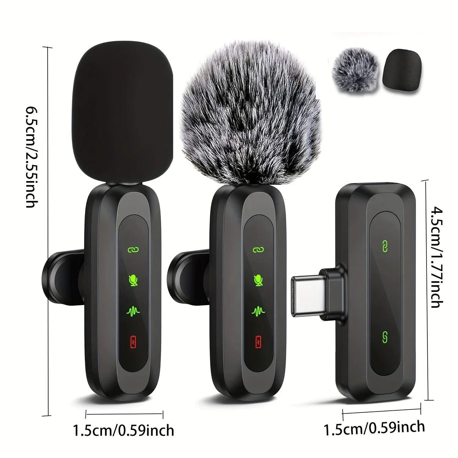 Wireless USB-C Lapel Microphone for Streaming