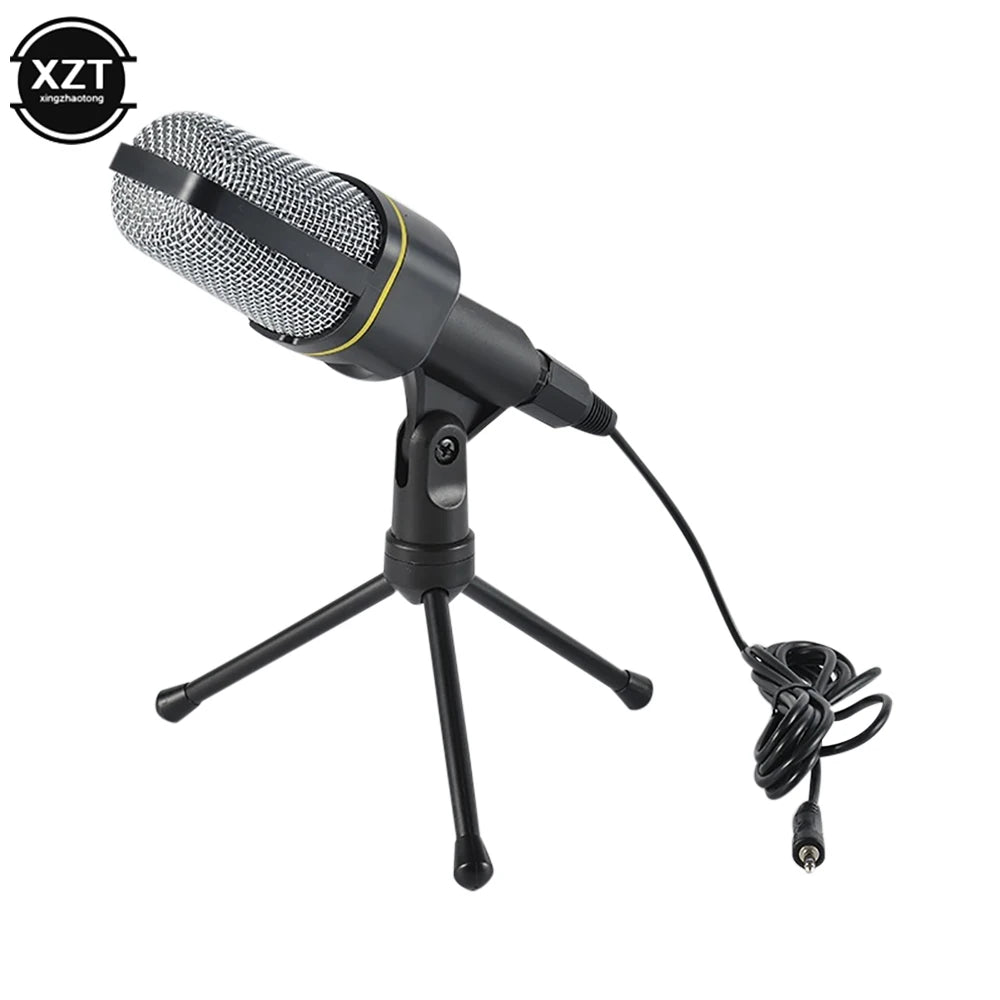 Professional 3.5mm Condenser Microphone with Tripod Stand