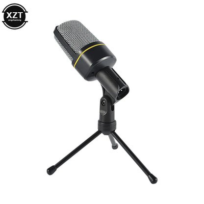 Professional 3.5mm Condenser Microphone with Tripod Stand