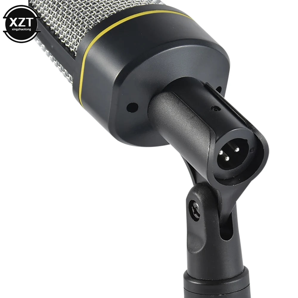 Professional 3.5mm Condenser Microphone with Tripod Stand
