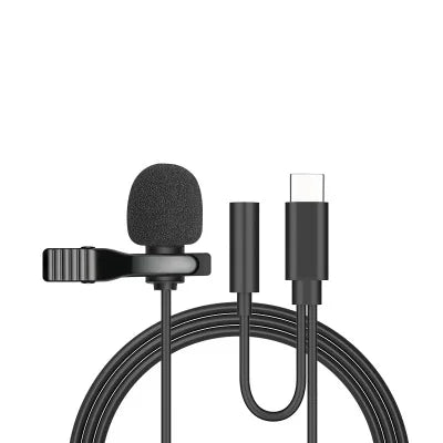 Mini Lavalier Lapel Mic – USB, 3.5mm, Type-C Available