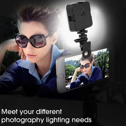 Clip-On Selfie LED Light – 3 Brightness Modes for Phone & Laptop