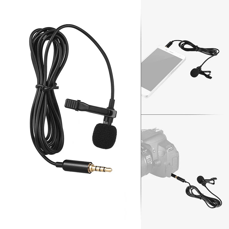 Mini Lavalier Lapel Mic – USB, 3.5mm, Type-C Available