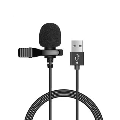 Mini Lavalier Lapel Mic – USB, 3.5mm, Type-C Available